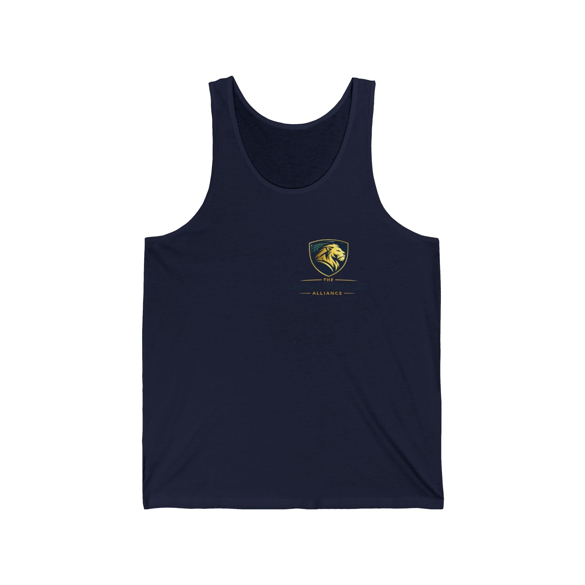 Global Wellness Shield Logo Tank Top — Fitness & Wellness Branded Athletic Tank