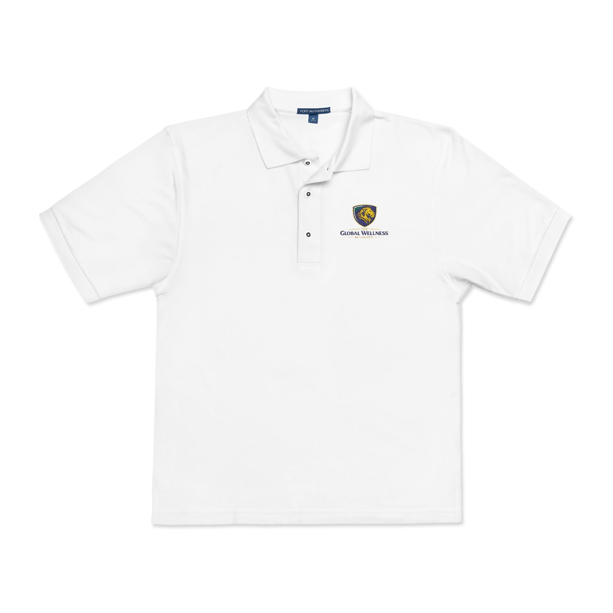 Embroidered Lion Crest Polo Shirt — Classic Club Logo Polo