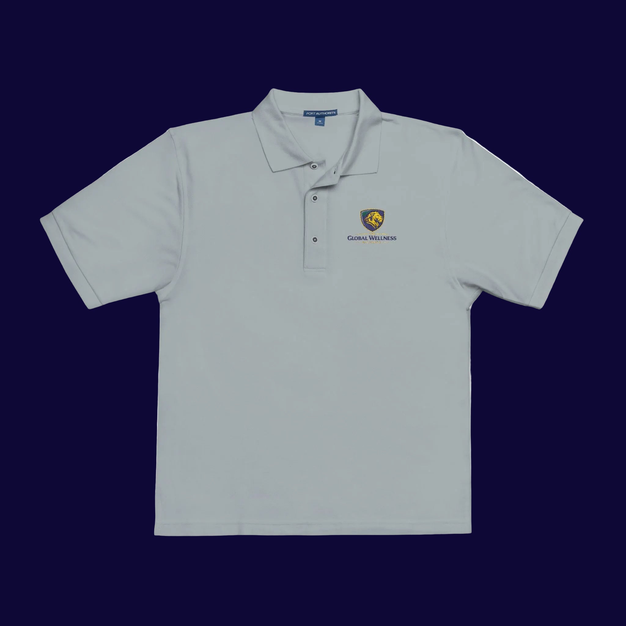 Embroidered Lion Crest Polo Shirt — Classic Club Logo Polo