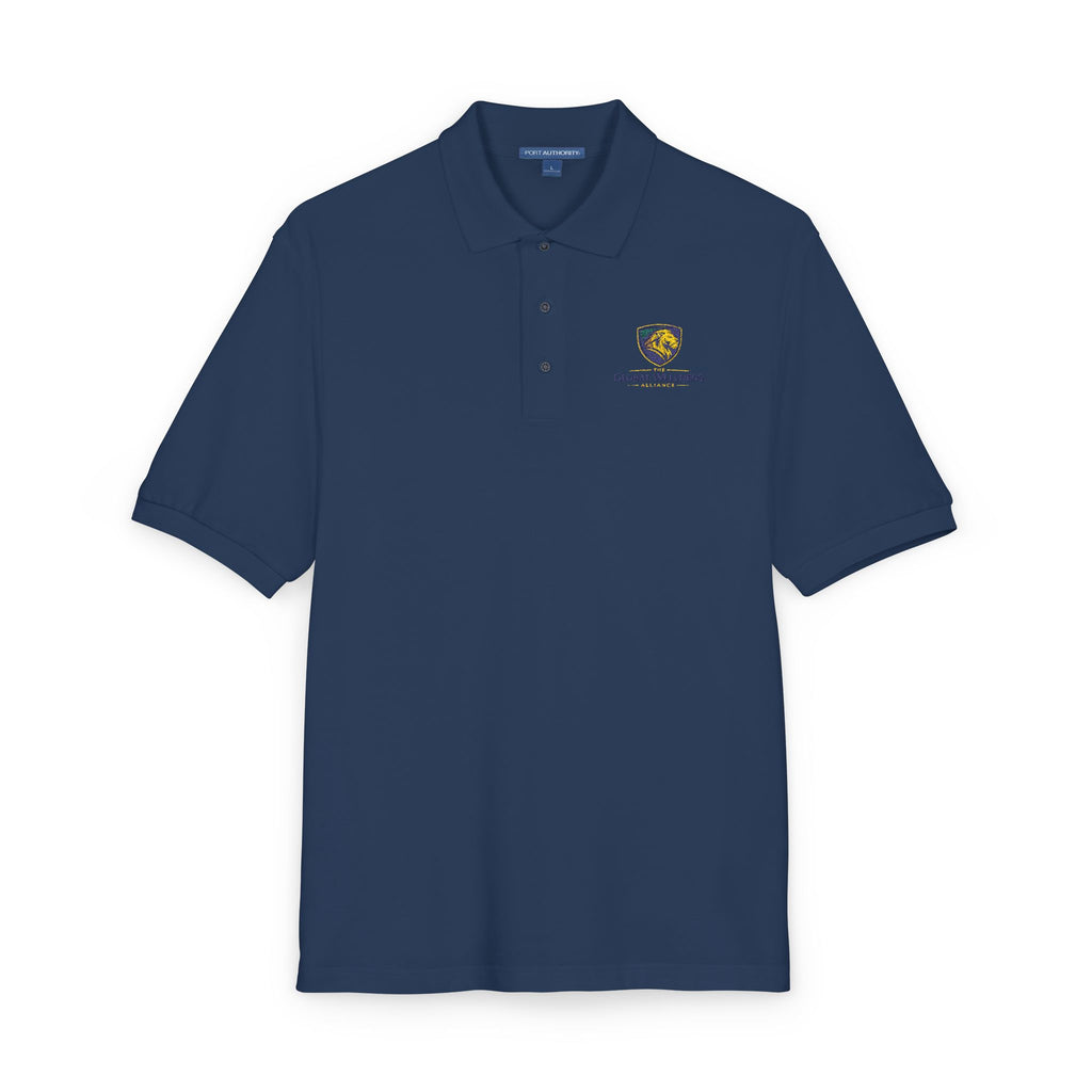 Embroidered Lion Crest Polo Shirt — Classic Club Logo Polo