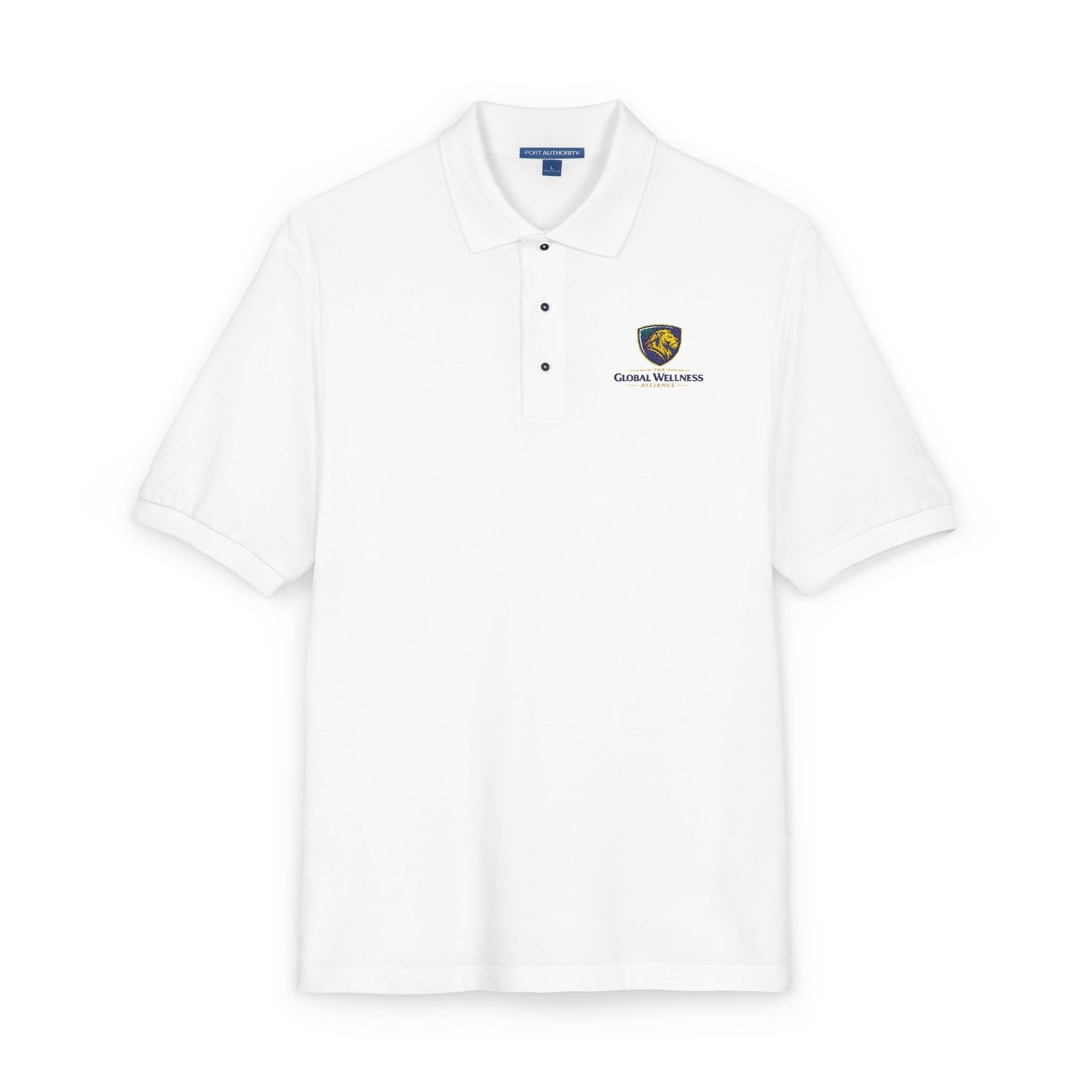 Embroidered Lion Crest Polo Shirt — Classic Club Logo Polo
