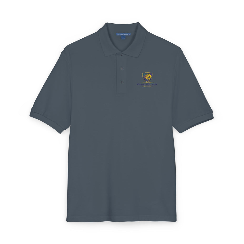 Embroidered Lion Crest Polo Shirt — Classic Club Logo Polo