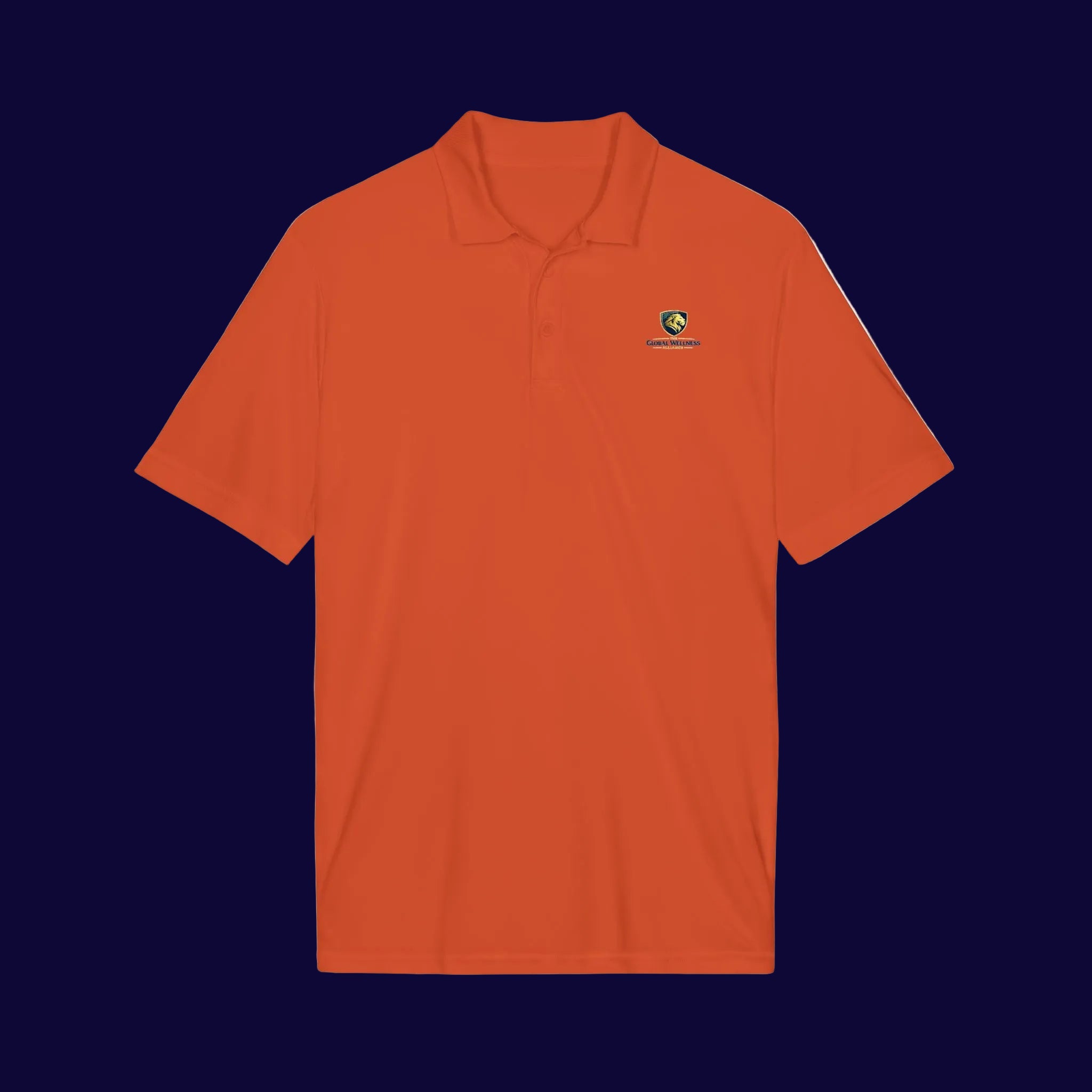 Embroidered Coast Guard Polo Shirt — White Performance Short-Sleeve