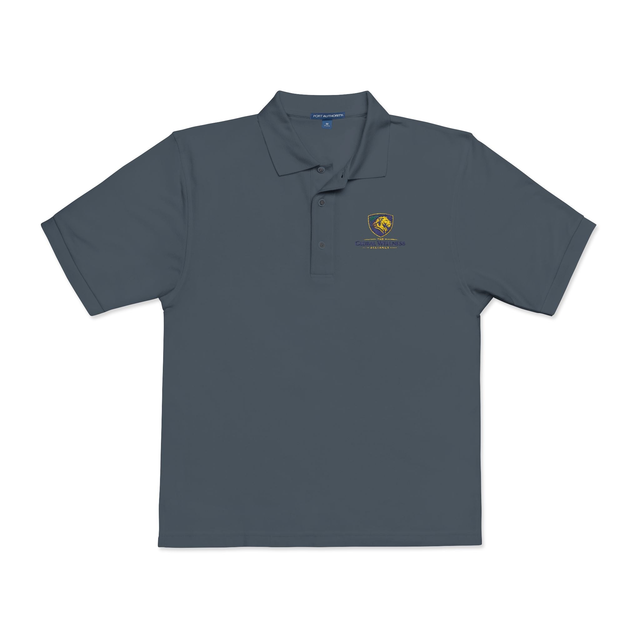 Embroidered Lion Crest Polo Shirt — Classic Club Logo Polo