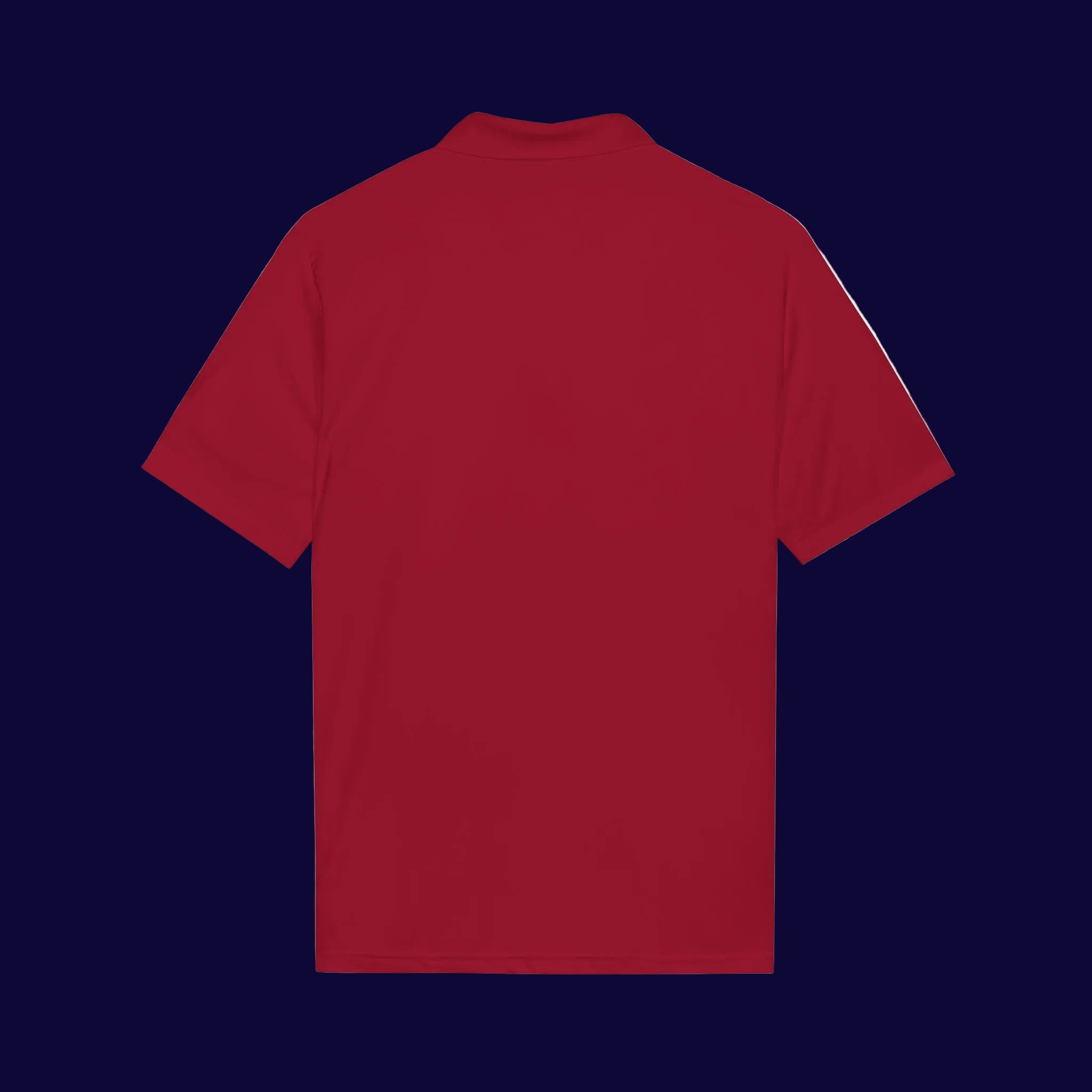 Embroidered Coast Guard Polo Shirt — White Performance Short-Sleeve