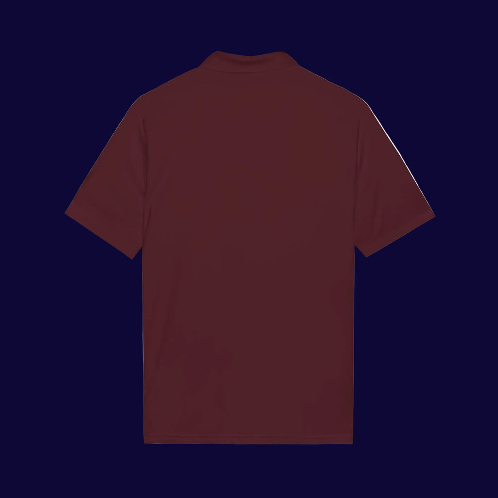 Embroidered Coast Guard Polo Shirt — White Performance Short-Sleeve