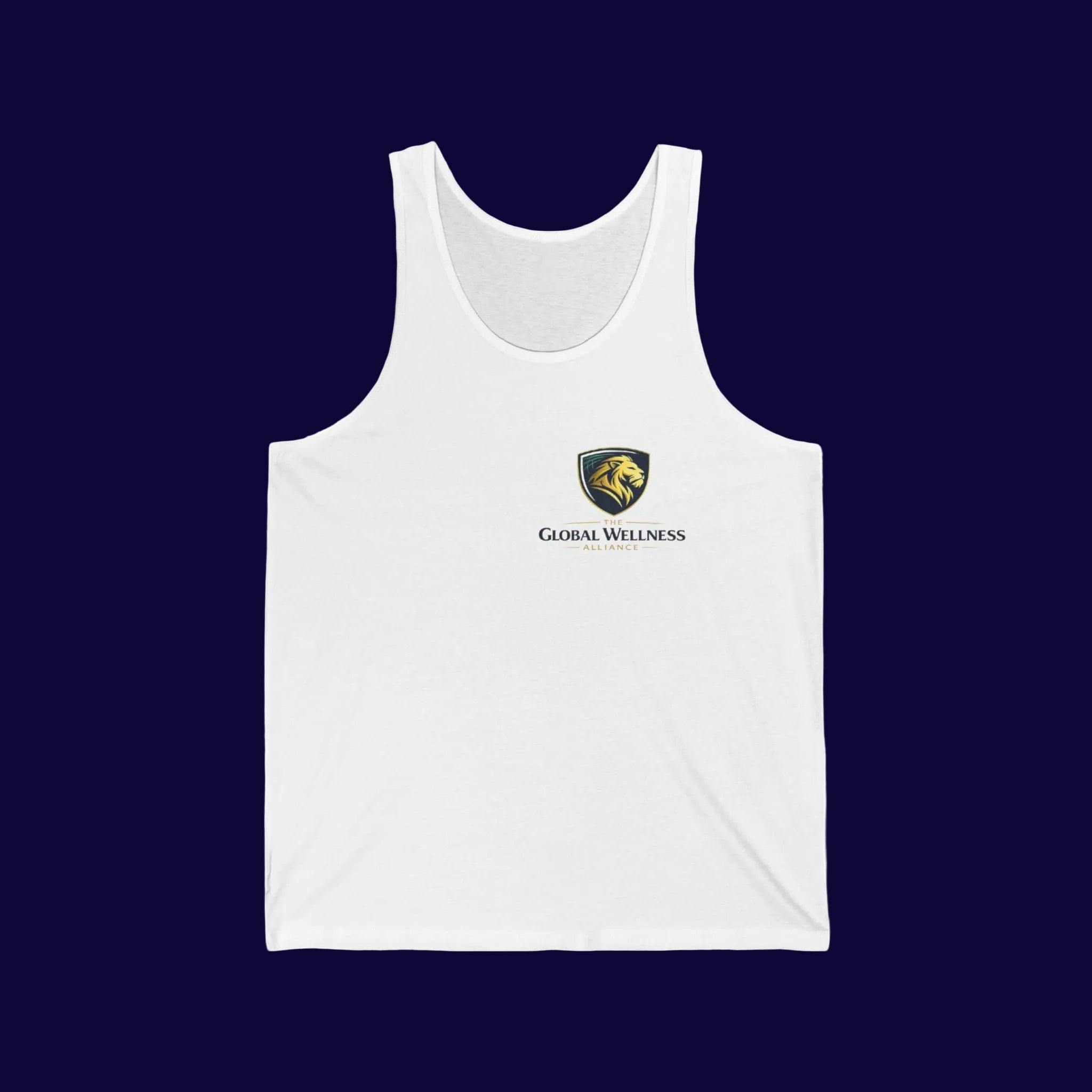Global Wellness Shield Logo Tank Top — Fitness & Wellness Branded Athletic Tank