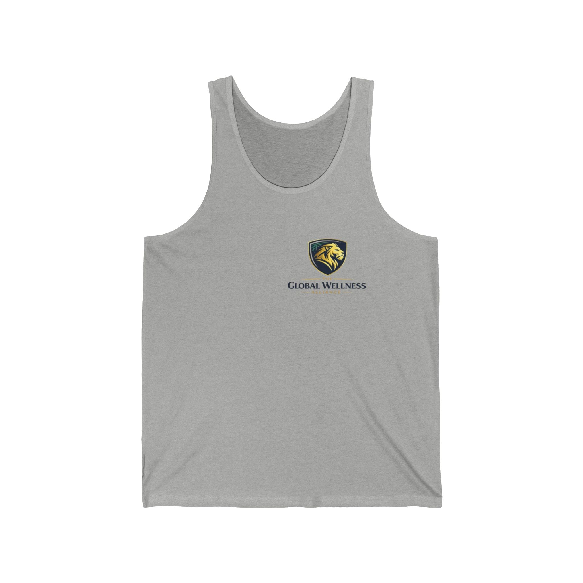 Global Wellness Shield Logo Tank Top — Fitness & Wellness Branded Athletic Tank