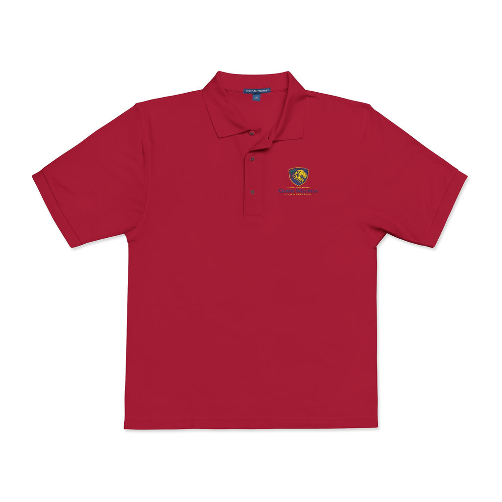 Embroidered Lion Crest Polo Shirt — Classic Club Logo Polo