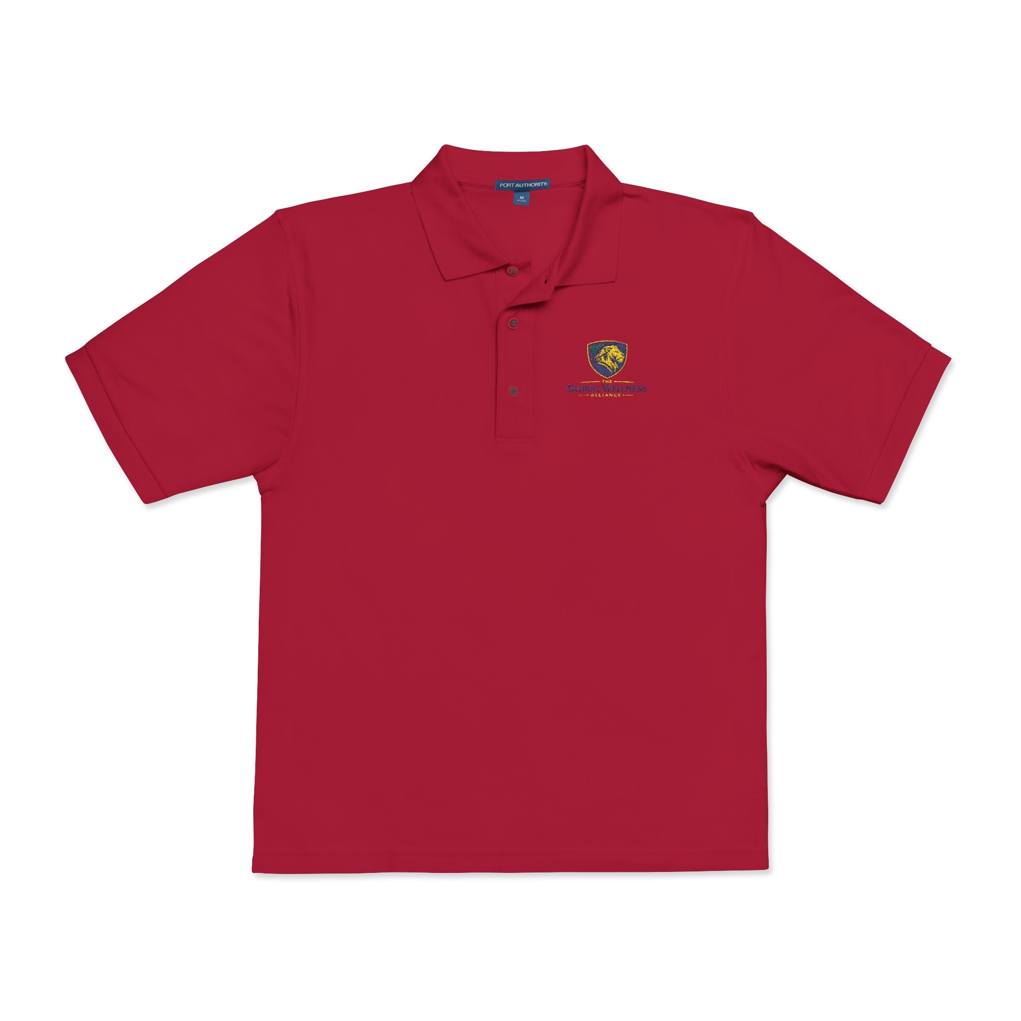 Embroidered Lion Crest Polo Shirt — Classic Club Logo Polo