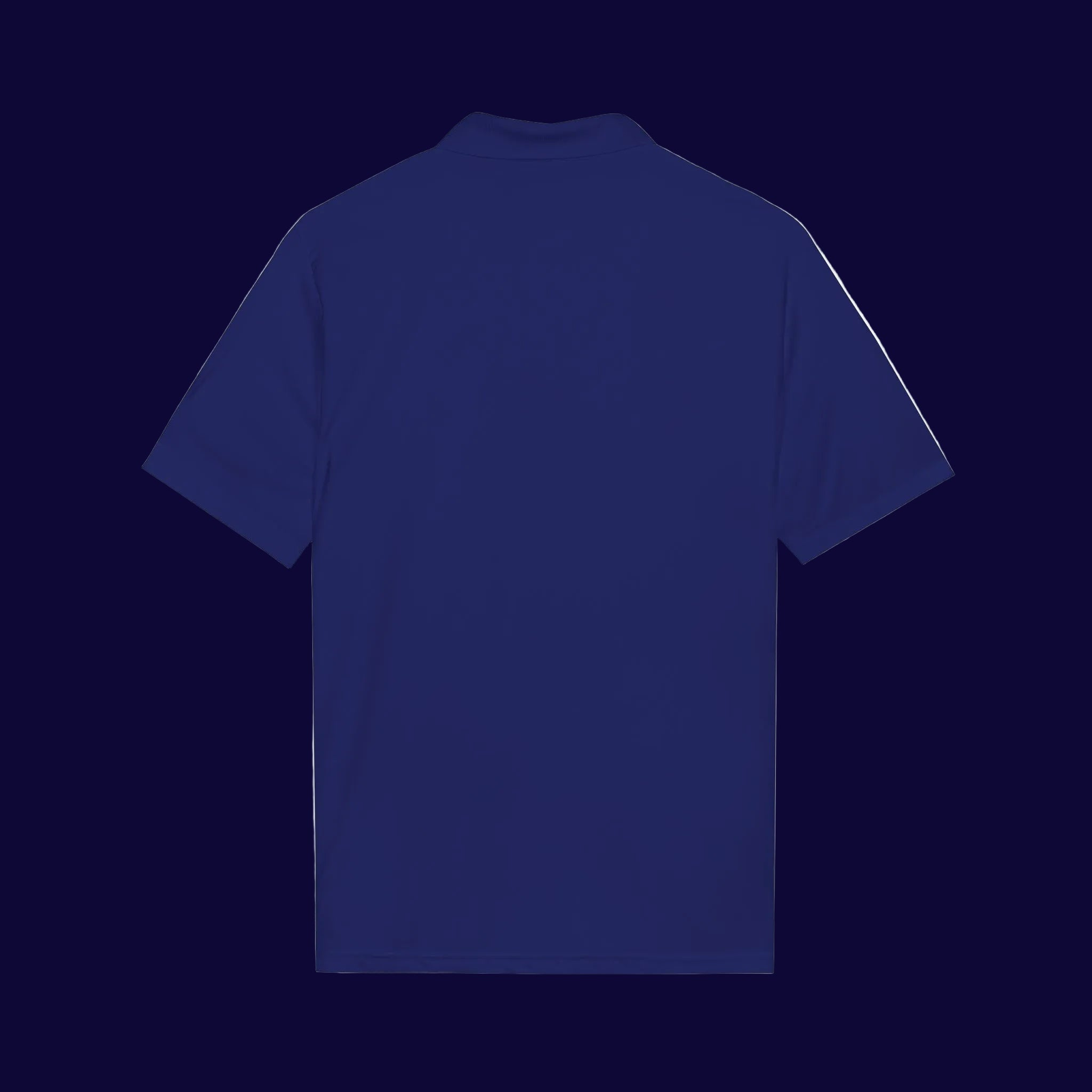 Embroidered Coast Guard Polo Shirt — White Performance Short-Sleeve