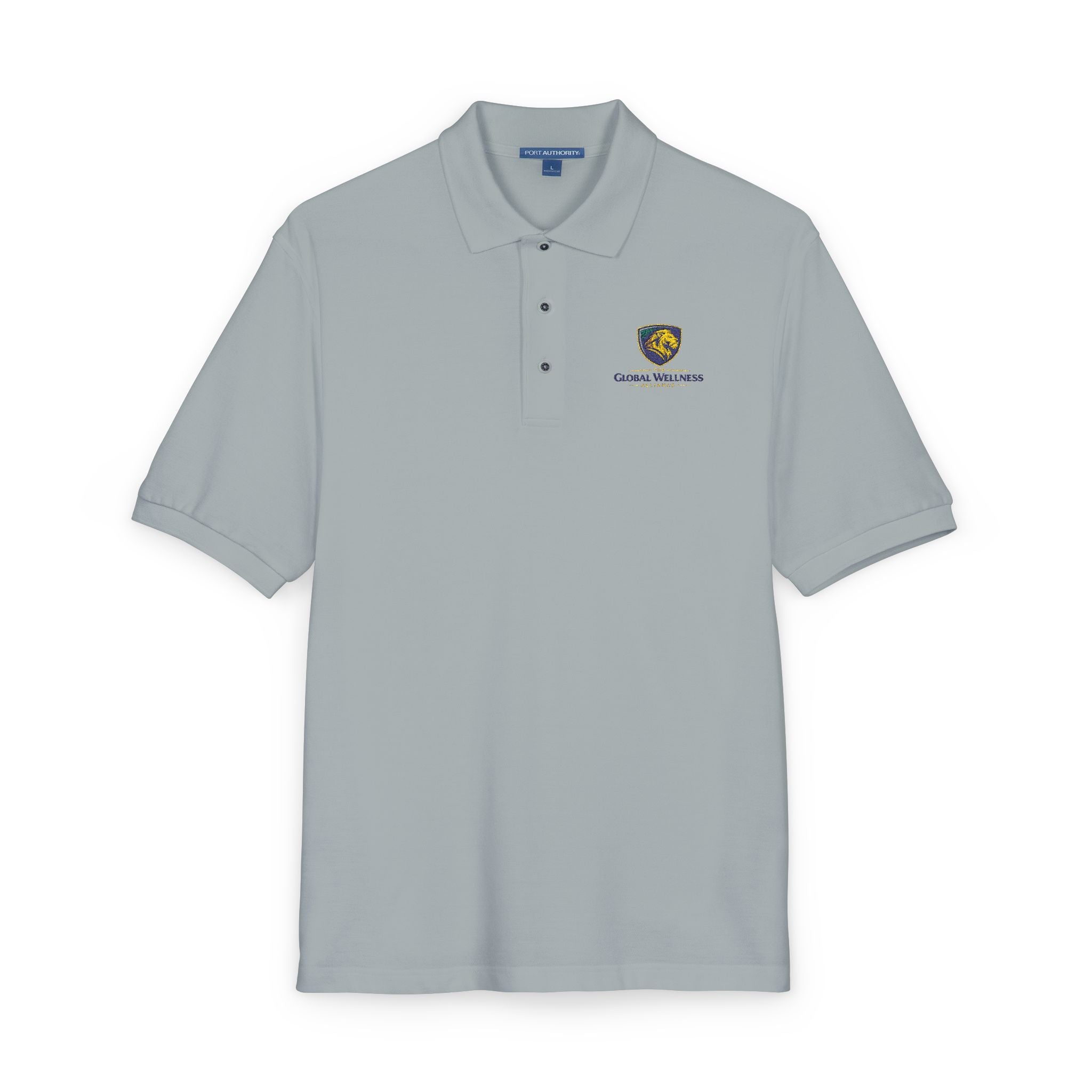 Embroidered Lion Crest Polo Shirt — Classic Club Logo Polo